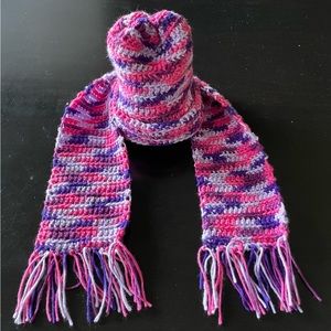 Handmade hat and scarf set